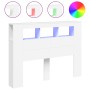 Headboard with LED white engineered wood 140x18.5x103.5 cm by , Headboards and footboards - Ref: Foro24-837344, Price: 93,41 ...