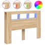 Cabecero LED madera ingeniería roble Sonoma 140x18,5x103,5 cm de , Cabeceros y pies de cama - Ref: Foro24-837346, Precio: 69,...