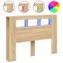 LED-Kopfteil aus Holzwerkstoff Sonoma-Eiche 140 x 18,5 x 103,5 cm von , Kopf- und Fußteile - Ref: Foro24-837346, Preis: 69,71...