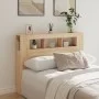 Cabecero LED madera ingeniería roble Sonoma 140x18,5x103,5 cm de , Cabeceros y pies de cama - Ref: Foro24-837346, Precio: 68,...