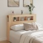 Cabecero LED madera ingeniería roble Sonoma 140x18,5x103,5 cm de , Cabeceros y pies de cama - Ref: Foro24-837346, Precio: 69,...