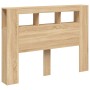 Cabecero LED madera ingeniería roble Sonoma 140x18,5x103,5 cm de , Cabeceros y pies de cama - Ref: Foro24-837346, Precio: 69,...