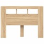 Cabecero LED madera ingeniería roble Sonoma 140x18,5x103,5 cm de , Cabeceros y pies de cama - Ref: Foro24-837346, Precio: 69,...