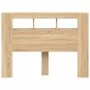 LED-Kopfteil aus Holzwerkstoff Sonoma-Eiche 140 x 18,5 x 103,5 cm von , Kopf- und Fußteile - Ref: Foro24-837346, Preis: 69,71...