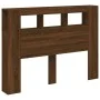 Oak brown engineered wood LED headboard 140x18.5x103.5 cm by , Headboards and footboards - Ref: Foro24-837350, Price: 83,31 €...