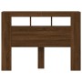 Oak brown engineered wood LED headboard 140x18.5x103.5 cm by , Headboards and footboards - Ref: Foro24-837350, Price: 76,99 €...