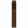 Cabecero LED madera ingeniería marrón roble 140x18,5x103,5 cm