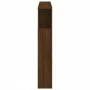Oak brown engineered wood LED headboard 140x18.5x103.5 cm by , Headboards and footboards - Ref: Foro24-837350, Price: 83,31 €...