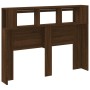 Oak brown engineered wood LED headboard 140x18.5x103.5 cm by , Headboards and footboards - Ref: Foro24-837350, Price: 76,99 €...