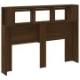 Oak brown engineered wood LED headboard 140x18.5x103.5 cm by , Headboards and footboards - Ref: Foro24-837350, Price: 83,31 €...