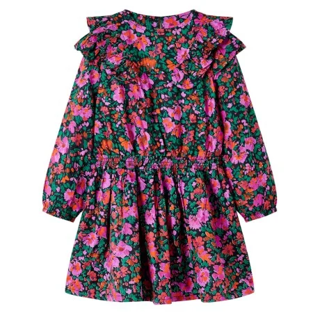 Knallrosa Langarm-Kinderkleid 128 von , Kinderkleider - Ref: Foro24-14477, Preis: 15,77 €, Rabatt: %