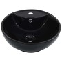 Waschbecken mit Überlauf 46,5x18 cm aus schwarzer Keramik von vidaXL, Sinkt - Ref: Foro24-143904, Preis: 58,89 €, Rabatt: %