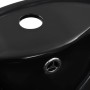 Lavabo con rebosadero 46,5x18 cm cerámica negro