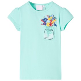 Light mint green children's t-shirt 92 by , Kids T-shirts - Ref: Foro24-11029, Price: 8,41 €, Discount: %