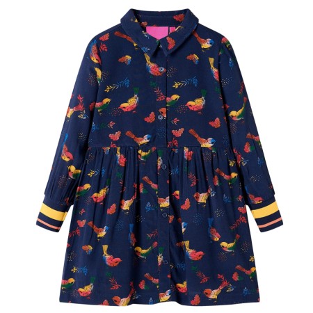 Marineblaues Langarm-Kinderkleid 116 von , Kinderkleider - Ref: Foro24-13941, Preis: 15,86 €, Rabatt: %
