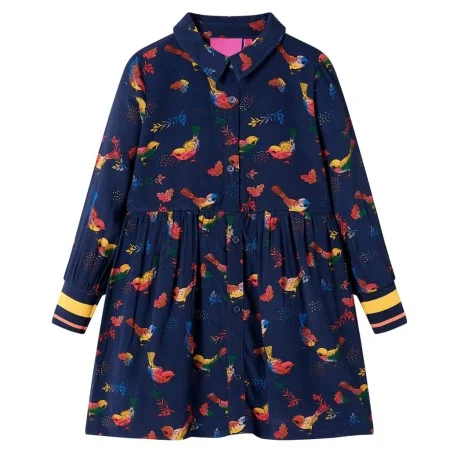 Marineblaues Langarm-Kinderkleid 140 von , Kinderkleider - Ref: Foro24-13943, Preis: 15,71 €, Rabatt: %