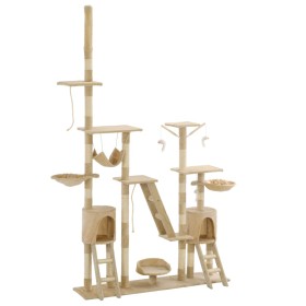 Cat scratching post sisal scratching post 230-250 cm beige by vidaXL, Cat furniture - Ref: Foro24-170619, Price: 153,73 €, Di...
