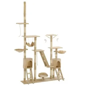 Cat scratching post sisal scratching post 230-250 cm beige by vidaXL, Cat furniture - Ref: Foro24-170619, Price: 151,40 €, Di...
