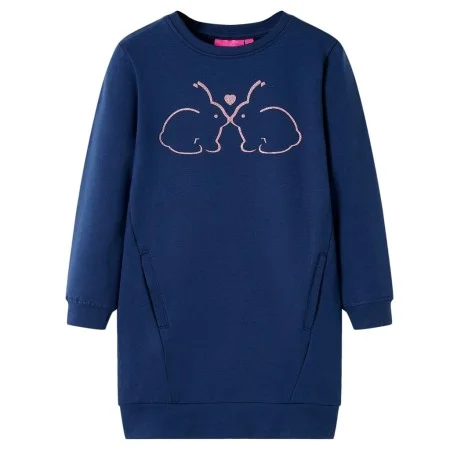 Marineblaues Kinder-Sweatshirtkleid 104 von , Kinderkleider - Ref: Foro24-13780, Preis: 11,24 €, Rabatt: %