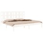 Estructura de cama sin colchón madera maciza blanca 200x200 cm