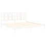 Estructura de cama sin colchón madera maciza blanca 200x200 cm