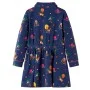 Langärmliges marineblaues Cordkleid für Kinder 128 von , Kinderkleider - Ref: Foro24-13962, Preis: 14,97 €, Rabatt: %