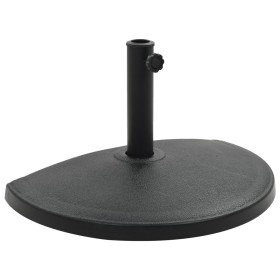 Black resin half-circle umbrella base, 15 kg by vidaXL, Umbrella bases - Ref: Foro24-45199, Price: 56,36 €, Discount: %