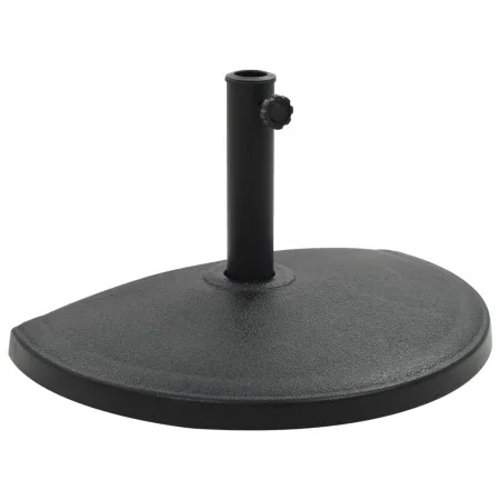 Halbkreis-Schirmgestell aus schwarzem Polyresin 15 kg von vidaXL, Schirmständer - Ref: Foro24-45199, Preis: 56,36 €, Rabatt: %