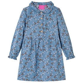 Petrolblaues Langarm-Kinderkleid 104 von , Kinderkleider - Ref: Foro24-14350, Preis: 11,40 €, Rabatt: %