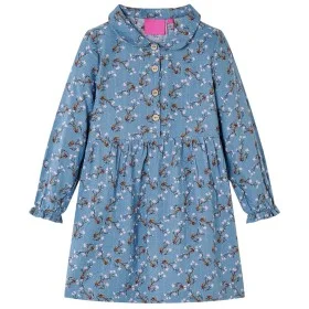 Petrolblaues Langarm-Kinderkleid 104 von , Kinderkleider - Ref: Foro24-14350, Preis: 11,29 €, Rabatt: %