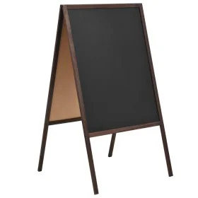 Double-sided cedar wood easel chalkboard 60x80 cm by vidaXL, Blackboards - Ref: Foro24-246428, Price: 57,37 €, Discount: %