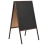 Double-sided cedar wood easel chalkboard 60x80 cm by vidaXL, Blackboards - Ref: Foro24-246428, Price: 57,37 €, Discount: %