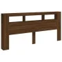 Cabecero LED madera ingeniería roble marrón 220x18,5x103,5 cm de , Cabeceros y pies de cama - Ref: Foro24-837378, Precio: 106...
