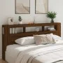 Cabecero LED madera ingeniería roble marrón 220x18,5x103,5 cm de , Cabeceros y pies de cama - Ref: Foro24-837378, Precio: 106...