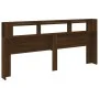 Cabecero LED madera ingeniería roble marrón 220x18,5x103,5 cm de , Cabeceros y pies de cama - Ref: Foro24-837378, Precio: 106...