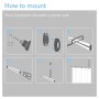 Sealskin Easy-Roll Shower Curtain Rod Black by , shower bars - Ref: Foro24-447487, Price: 39,76 €, Discount: %