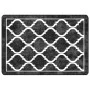 Schwarz-weißer, rutschfester, waschbarer Teppich, 120 x 180 cm von , Teppiche - Ref: Foro24-136605, Preis: 37,76 €, Rabatt: %
