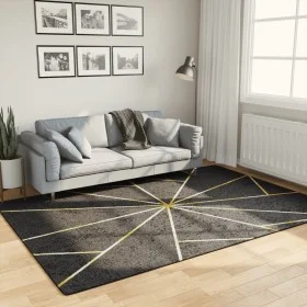 Rutschfester, waschbarer Teppich in Schwarz und Gold, 160 x 230 cm von , Teppiche - Ref: Foro24-136618, Preis: 52,51 €, Rabat...