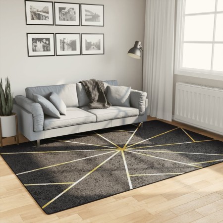 Rutschfester, waschbarer Teppich in Schwarz und Gold, 160 x 230 cm von , Teppiche - Ref: Foro24-136618, Preis: 52,95 €, Rabat...