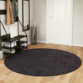 Alfombra lavable antideslizante gris antracita Ø 200 cm