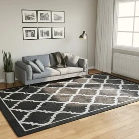 Schwarz-weißer, rutschfester, waschbarer Teppich, 190 x 300 cm von , Teppiche - Ref: Foro24-136607, Preis: 67,71 €, Rabatt: %