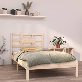 Estructura de cama madera maciza 90x190 cm en Camas y somieres | Comprar online en Foro24