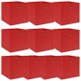 Cajas de almacenaje 10 uds tela rojo 32x32x32 cm