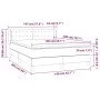 Box spring bed with dark brown fabric mattress 140x200 cm by , Beds and slatted bases - Ref: Foro24-3126568, Price: 426,54 €,...