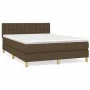Box spring bed with dark brown fabric mattress 140x200 cm by , Beds and slatted bases - Ref: Foro24-3140940, Price: 414,53 €,...