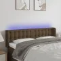 Cabecero con LED de tela marrón oscuro 147x16x78/88 cm de , Cabeceros y pies de cama - Ref: Foro24-3123671, Precio: 69,19 €, ...