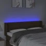 Dark brown fabric headboard with LED 147x16x78/88 cm by , Headboards and footboards - Ref: Foro24-3123671, Price: 69,19 €, Di...