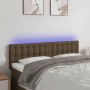 Headboard with LED in dark brown fabric 144x5x78/88 cm by , Headboards and footboards - Ref: Foro24-3122047, Price: 62,46 €, ...
