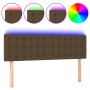 Headboard with LED in dark brown fabric 144x5x78/88 cm by , Headboards and footboards - Ref: Foro24-3122047, Price: 62,46 €, ...