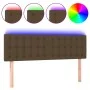 Headboard with LED in dark brown fabric 144x5x78/88 cm by , Headboards and footboards - Ref: Foro24-3122047, Price: 60,56 €, ...